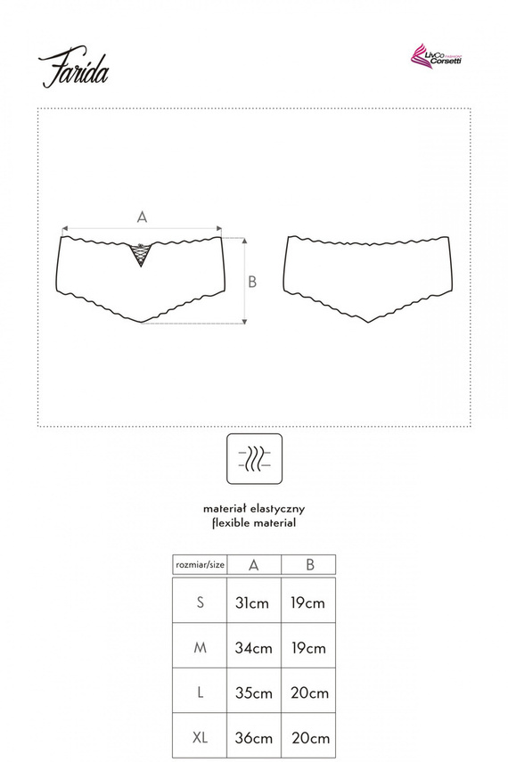 Farida Fehér LC 6071 Csipke női rövidnadrág LivCo Corsetti Divat fehér fehér