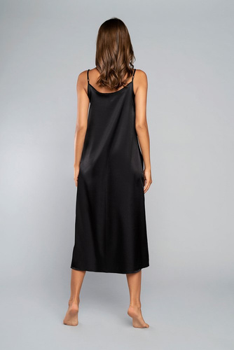 Touch hálóing keskeny pántos, hosszú Italia Fashion - fekete