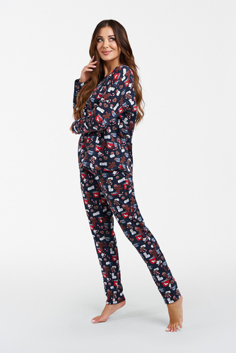 Sütik Női pizsama hosszú ujjú és hosszú nadrág olasz divat - nyomtatás