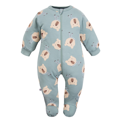 Beary Cool Eevi- zsályás babapizsama mackóból, pamut, lábakkal