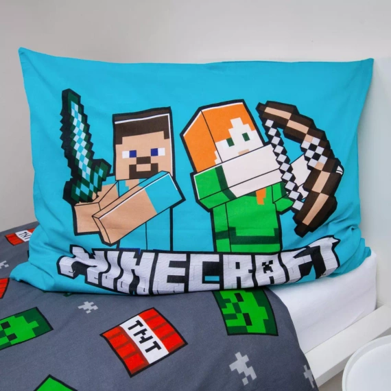 Minecraft "We Got This" Jerry Fabrics pamut ágynemű - 140x200 cm, 100% pamut, megfordítható