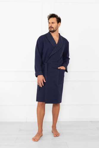 Gerard férfi háziköntös - 100% pamut, klasszikus szabás, elegáns kivitelben Olasz Divat
