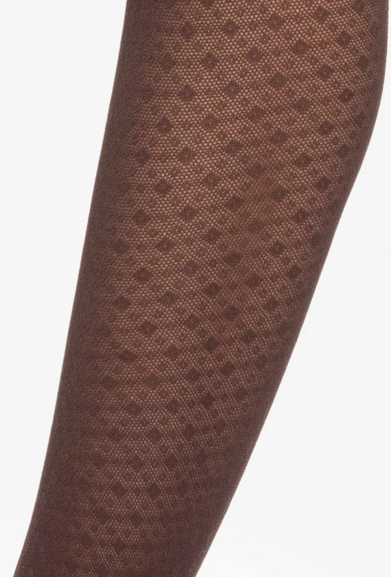 Gatta Wedel wz.03 Harisnyanadrág 40 den - geometrikus minta, sötét csokoládé