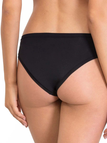 1555 Fantasztikus bugyi - varrás nélküli, mikroszálas, klasszikus szabású Sielei fekete