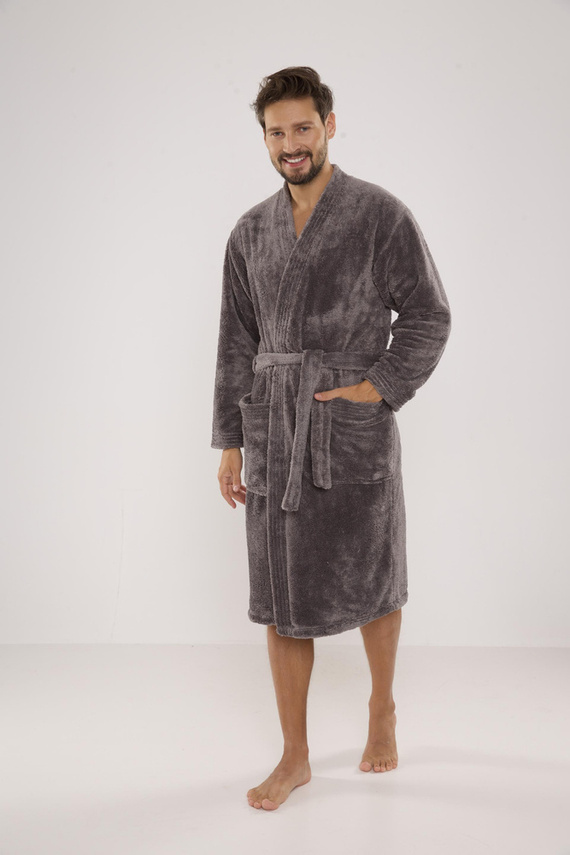 391 Hugo férfi fürdőköpeny De lafense - szürke