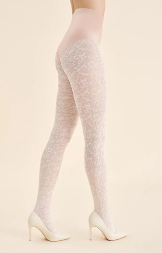 1235 Perse harisnyanadrág Gabriella ekrü- dísz 60 den, 3D technológia
