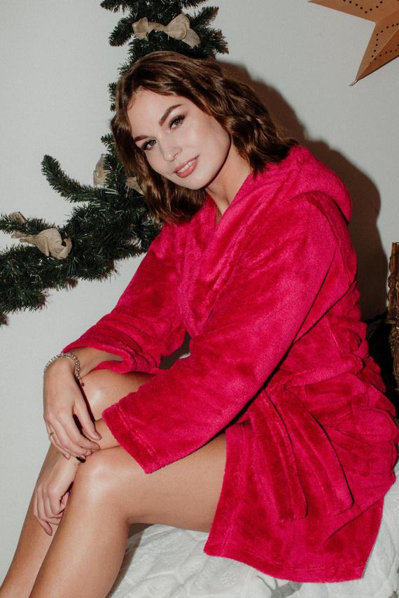 806 Luna Fürdőköpeny De Lafense - málna