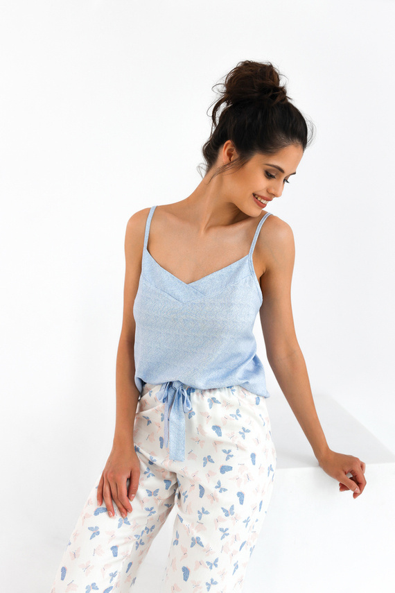 Edita Sensis női pizsama - kék melange