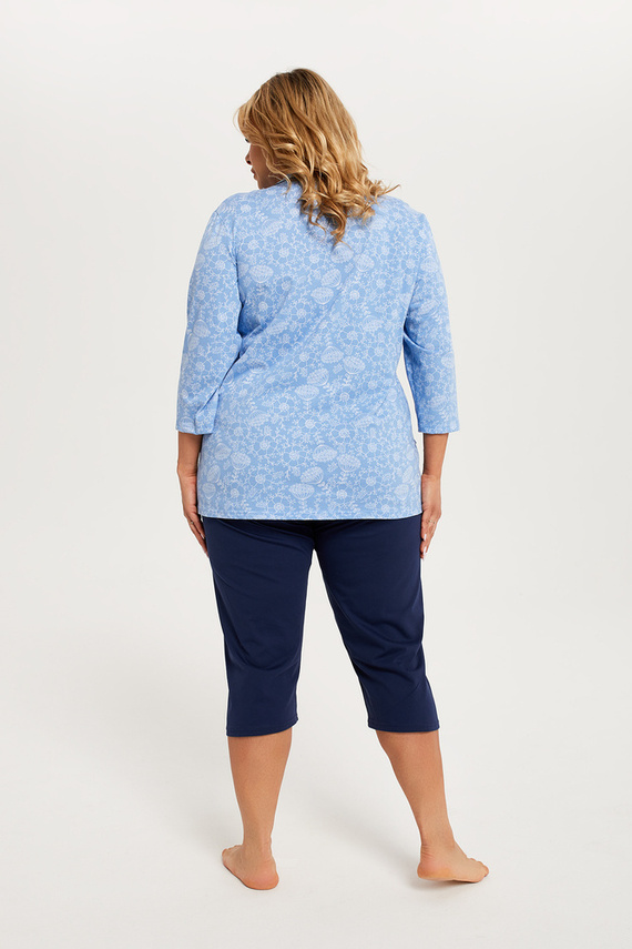 Jomala Női pizsama 3/4 ujjú, 3/4 nadrág Olasz Divat