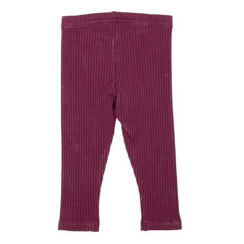 217201 Alisa Leggings Nicol - bordázott pamut, burgundi