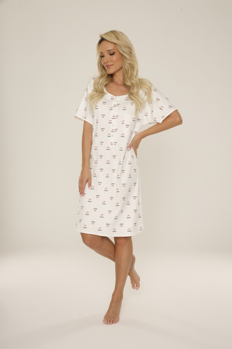 413 Mama szoptatós hálóing De Lafense -ecru