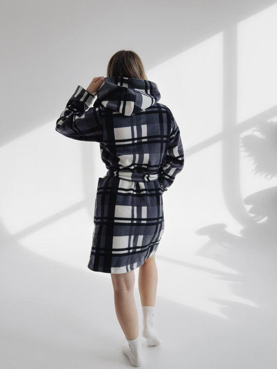 031 De Lafense fürdőköpeny takaró - meleg gyapjú női fürdőköpeny Super Cozy, szürke