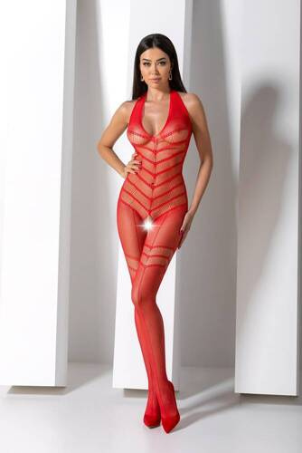 BS100 Bodystocking Passion piros
