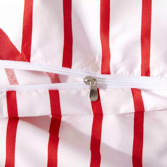 Xmass Bow karácsonyi mikroszatén ágynemű fehér piros íjak I25 Spod Igły i Nitki - puha, sima és tartós