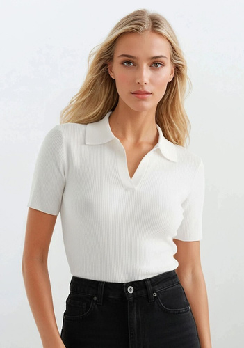 Eldar Active Gessa női blúz – testhezálló viszkóz blúz V-nyakkivágással