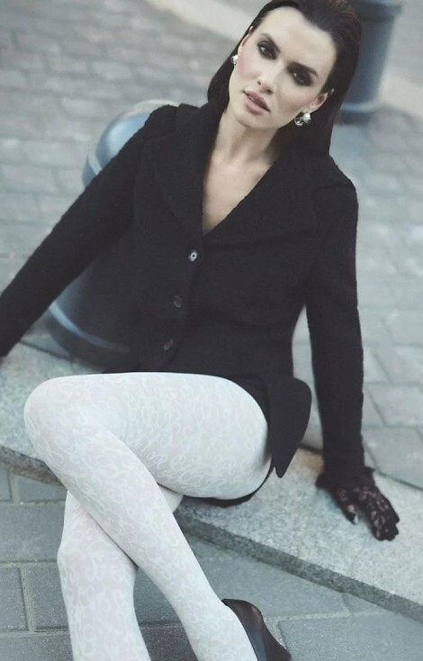 1235 Perse harisnyanadrág Gabriella ekrü- dísz 60 den, 3D technológia