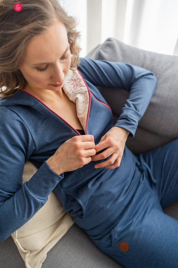 Bluza do karmienia Milk Please Milk&Love niebieski melanż