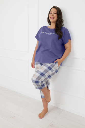 Női pizsama Rima Italian Fashion 100% pamut rövid ujj 3/4