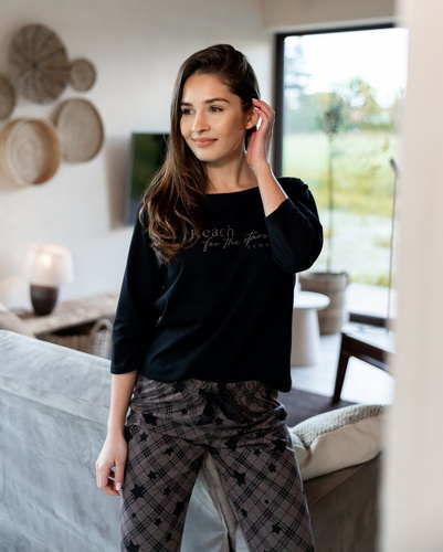 Sensis Reach For The Stars Női pizsama - fekete-barna