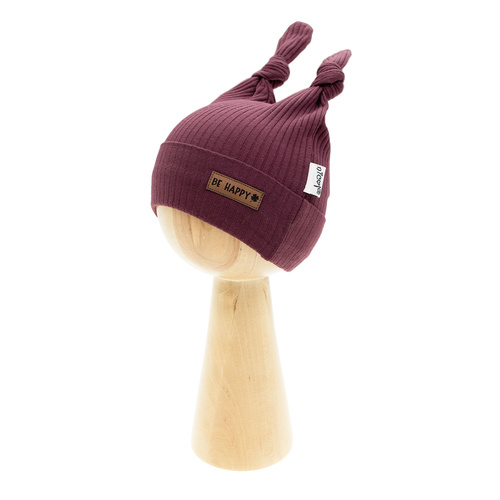 217054 Alisa Nicol pamut sapka - bordó csomókkal