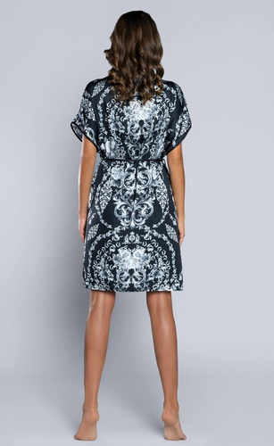 Silver Női rövid ujjú köntös Szatén Olasz divat - sötétkék