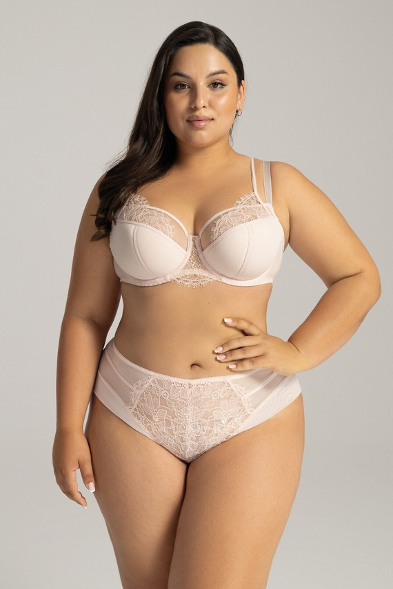 2163 AVA Powder Powder Semi-Soft Elegáns melltartó csipkével