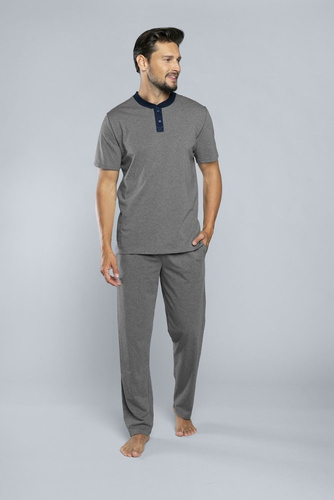 Profit Férfi rövid ujjú pizsama, hosszú nadrág Italian Fashion - ¶r.melange