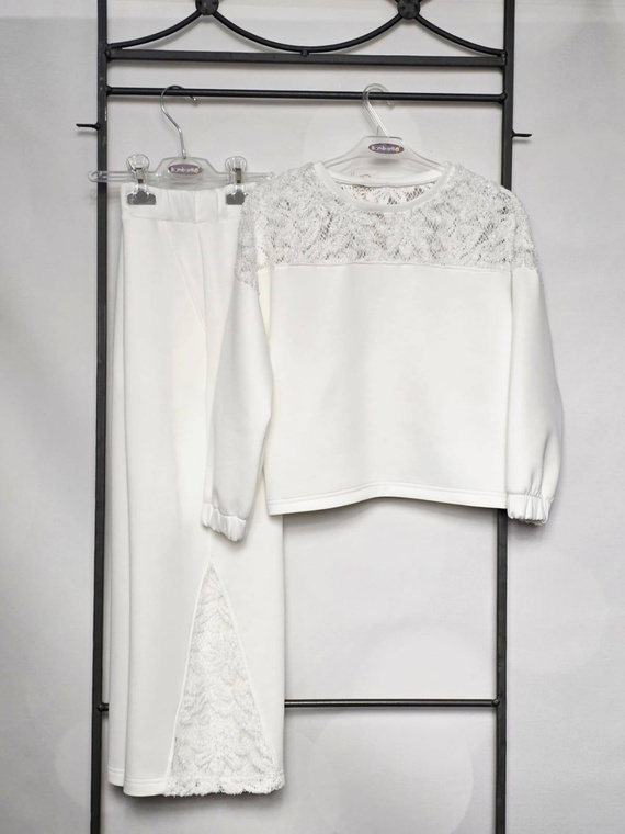 Eliza Bambarillo krémszínű csipkés szett tinilányoknak