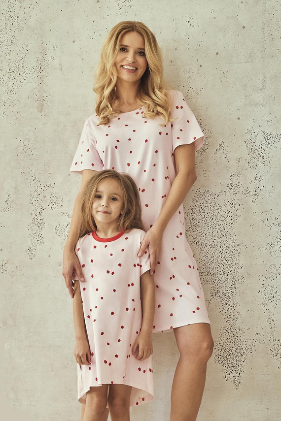 Maia 3546 Taro lány hálóing – pamut, rövid ujjú, színes mintás