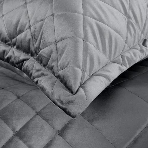 Ria 6 Velúr dekoratív ágytakaró Eurofirany acél