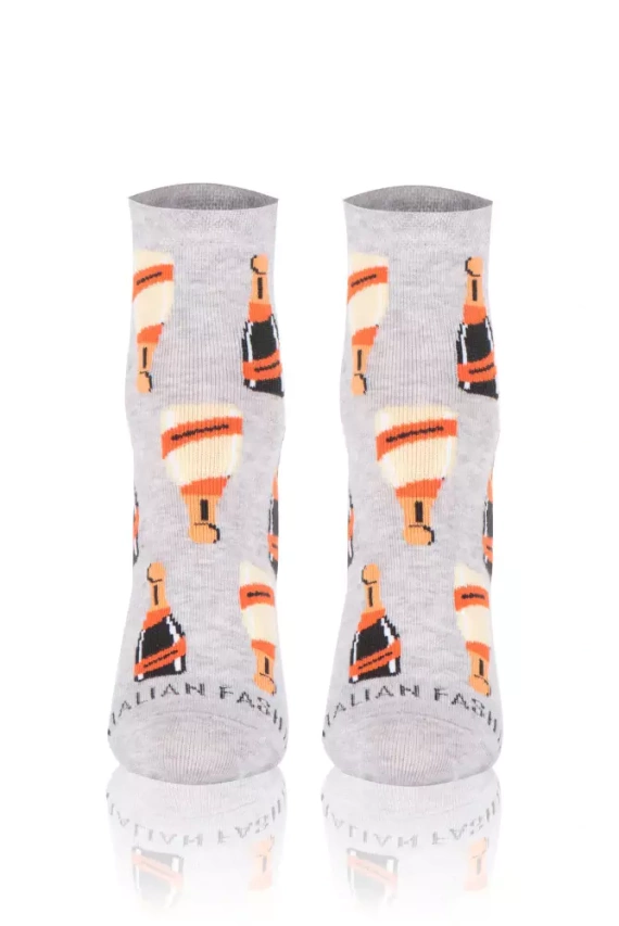 S153Z Prosecco zokni zokni olasz divat - világos melange