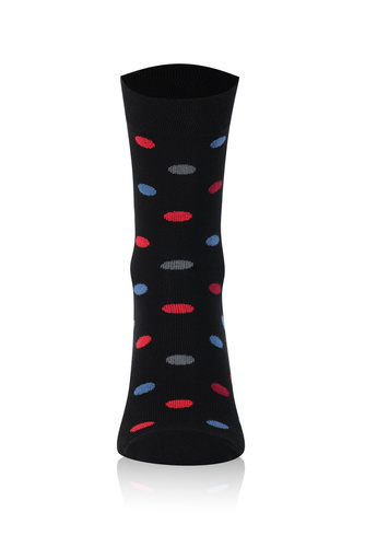 M21 Férfi hosszú zokni Italian Fashion - fekete/bordeaux/grafit