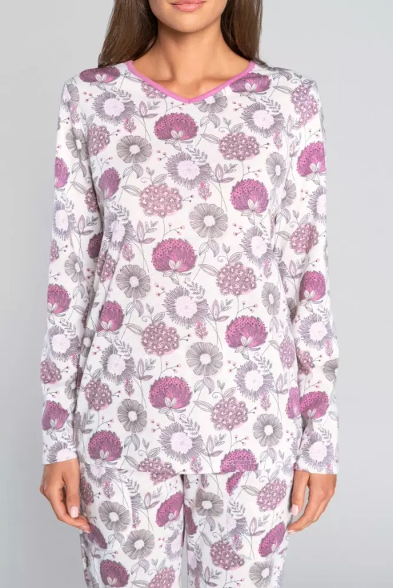 Női pizsama hosszú ujjú, nadrág Lobelia Italian Fashion -