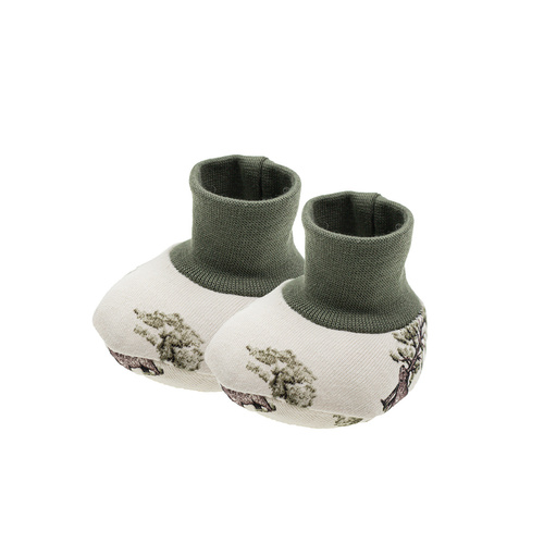 218084 Yogi Bear Nicol babacipő - pamut, erdei minta