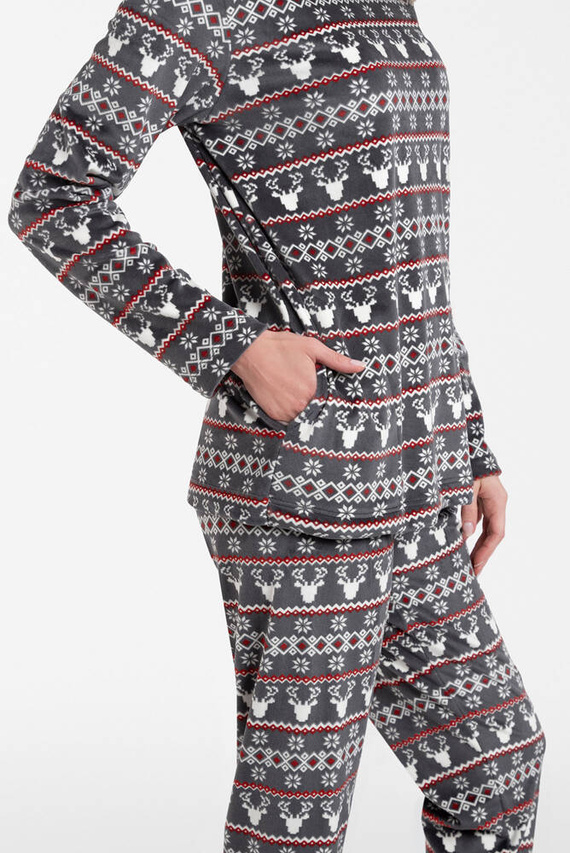 Iceland Fleece női szett olasz divat - grafit nyomtatás