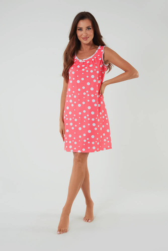 Raba hálóing és szoptatós alsó, széles pántos olasz divat - málnás mintás