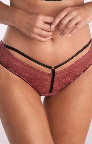 B-1108/3 Eva Női bikini alsó Kinga - fekete-rózsaszín