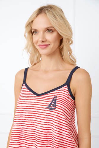 Flota Női pizsama slim-fit, rövidnadrág Italian Fashion - print piros/kék