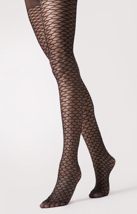 G 6126 Darla harisnyanadrág Fiore 20 den nero - geometrikus minta, elegáns