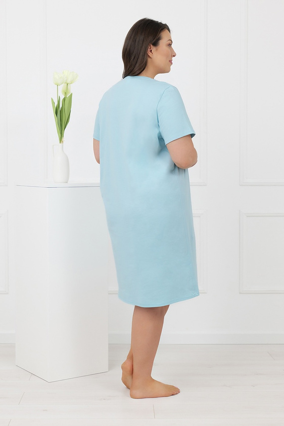 Hemaria Italian Fashion pamut női hálóing plus size türkiz