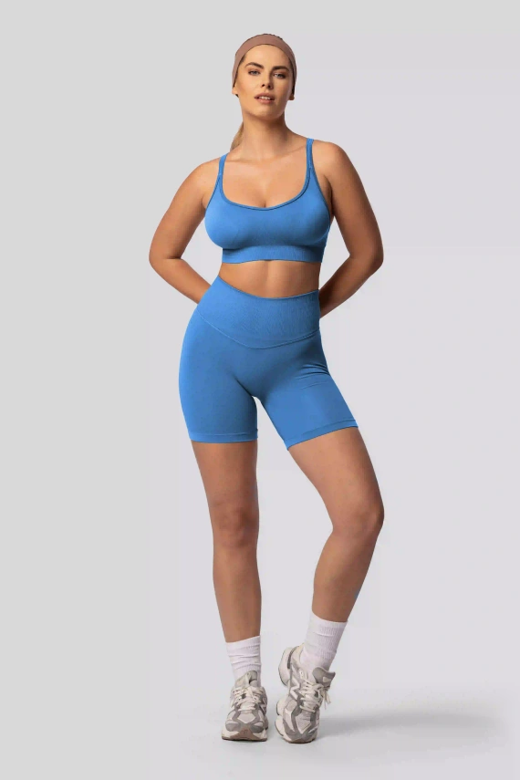 Spaio PUSH-UP PRO alakformáló varrás nélküli női rövidnadrág magas derék ice blue