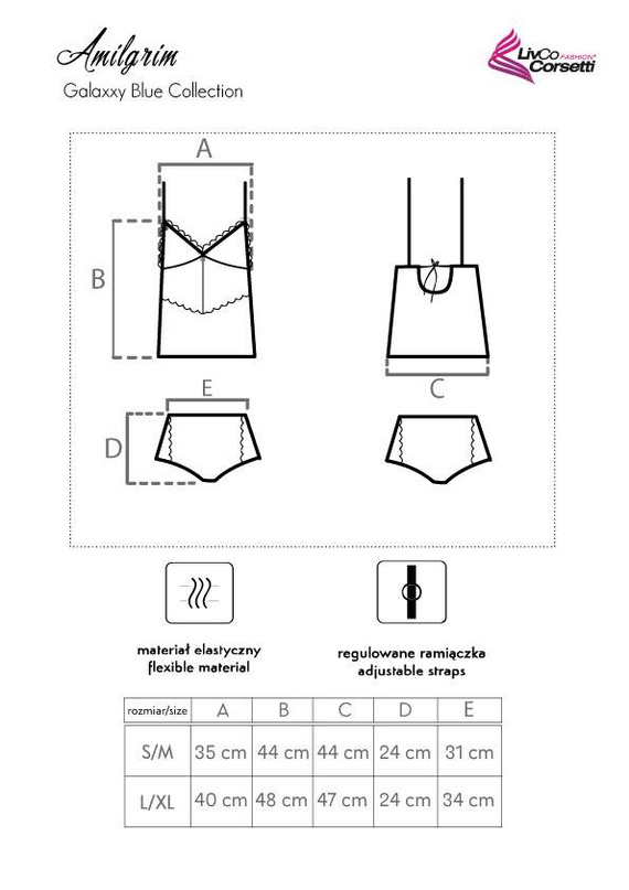 Amilgrim szett, alsógatya+nadrág LivCo Corsetti Fashion