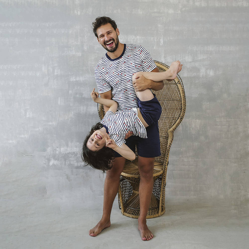 Korfu Fiú pizsama rövid ujjú, nadrágos olasz divat - print/zöld