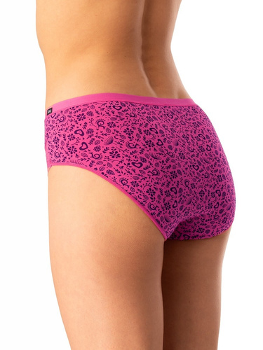 Női bugyi Key LPC 760 rózsaszín tengerészkék - pamut, kényelmes, 2 darabos szett