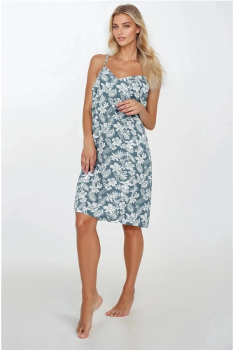 Elegáns reggeli hálóing Momenti Per Me- Stílusos, könnyű, női zöld