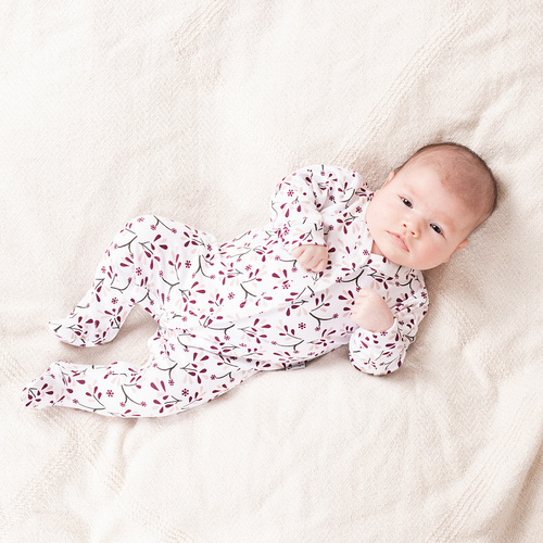 217031 Alisa Nicol pamut pizsama - virágmintás pamut baba pizsama