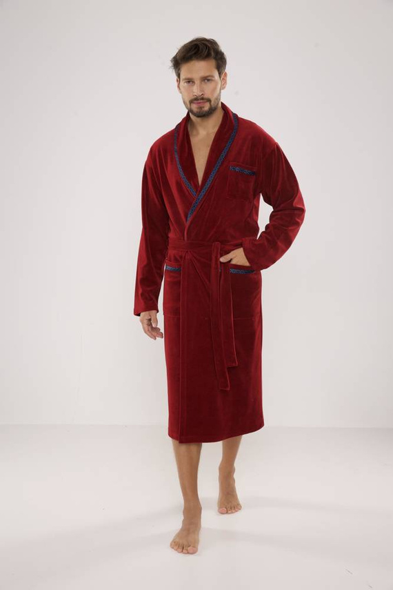 666 Ronaldo férfi köntös De Lafense - gesztenyebarna színű