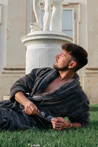 716 Rafael férfi fürdőköpeny De lafense - grafit