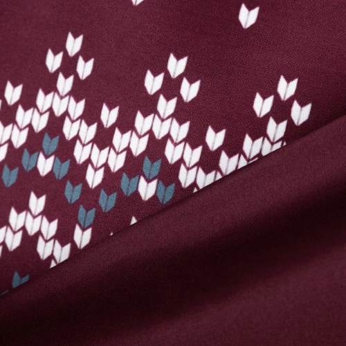 Matt Karácsonyi ágynemű mikroszálas Eurofirany bordó - skandináv stílusú nyomtatással díszítve