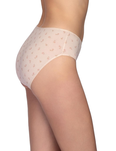 Figi L-122 BI-71 Lama pamut bikini alsó 3 db-os csomag, virágos, kényelmes